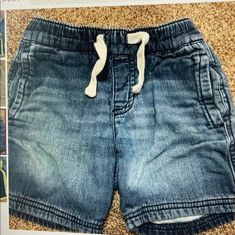 Crazy 8 elastic waist denim shorts 12-18M
